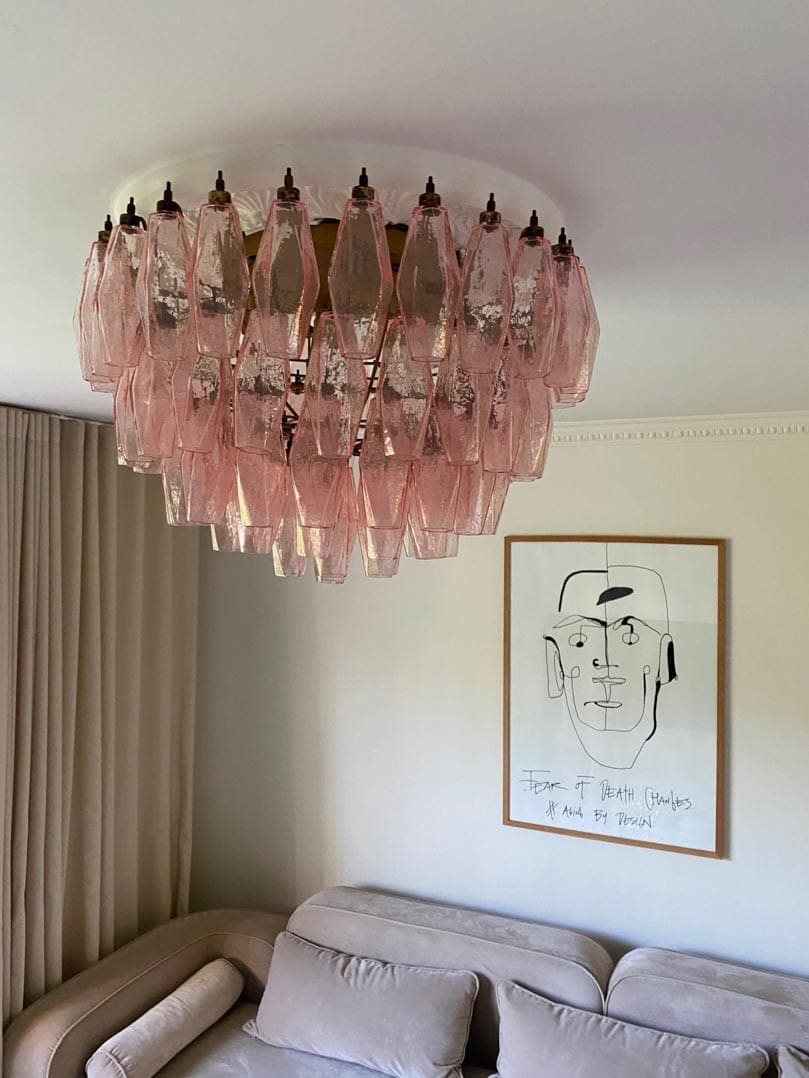 Murano-Style Chandelier – Poliedri – 84 glasses