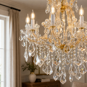 30" 10-Light Maria Theresa Crystal Chandelier - Gold - view 7