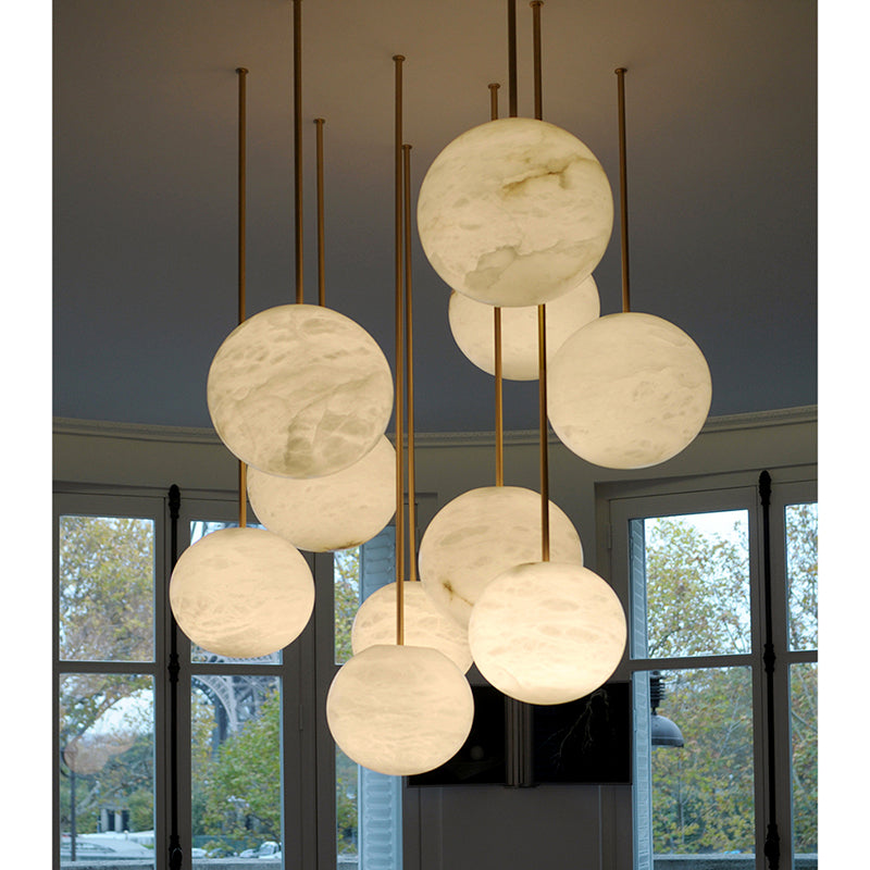 Alabaster Sphere Group Pendant Chandelier,Multi Pendant Light - view 2
