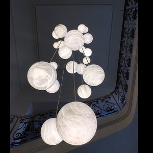 Alabaster Sphere Group Pendant Chandelier,Multi Pendant Light - view 11
