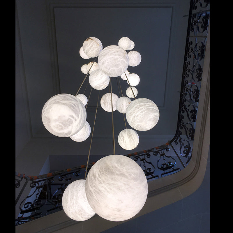 Alabaster Sphere Group Pendant Chandelier,Multi Pendant Light - view 11