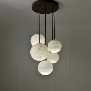 Alabaster Sphere Group Pendant Chandelier,Multi Pendant Light - view 4