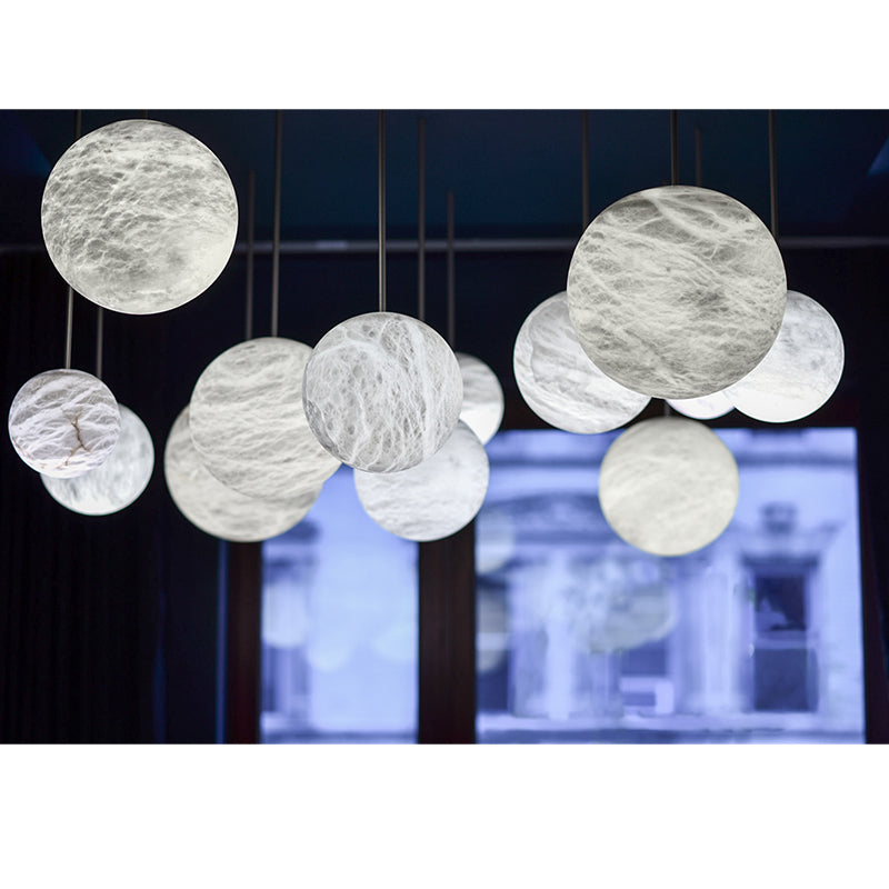 Alabaster Sphere Group Pendant Chandelier,Multi Pendant Light - view 5