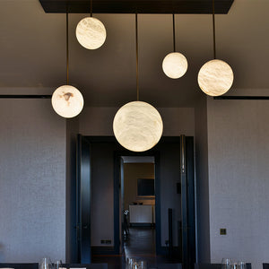 Alabaster Sphere Group Pendant Chandelier,Multi Pendant Light - view 3