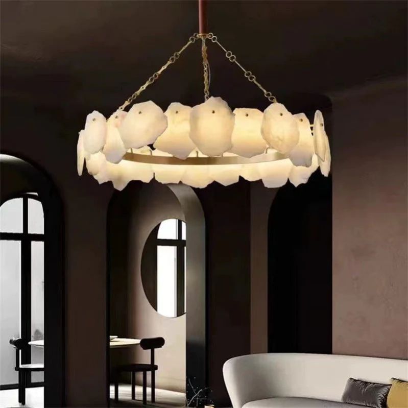 Noes Alabaster Round Chandelier
