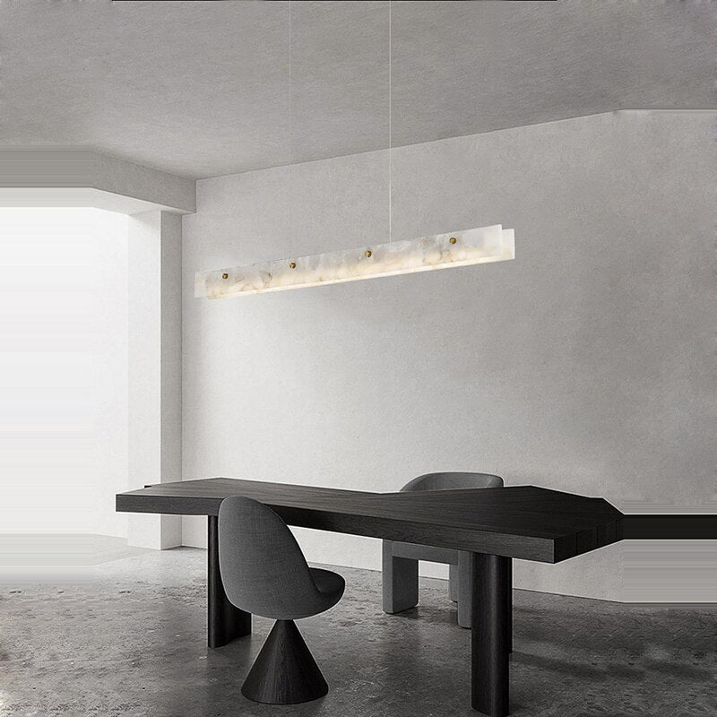 Natural Alabaster Kitchen Island Dinning Room Chandelier 60" - view 5