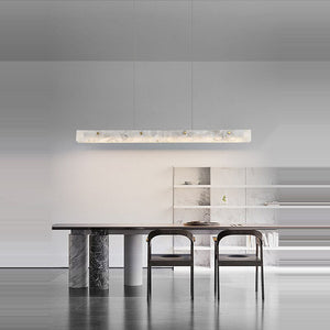 Natural Alabaster Kitchen Island Dinning Room Chandelier 60" - view 3