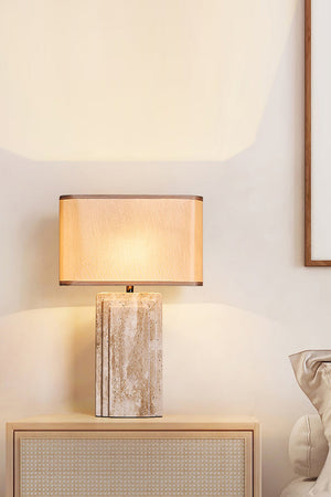 Natural Travertine Table Lamp - view 5 | SamuLighting
