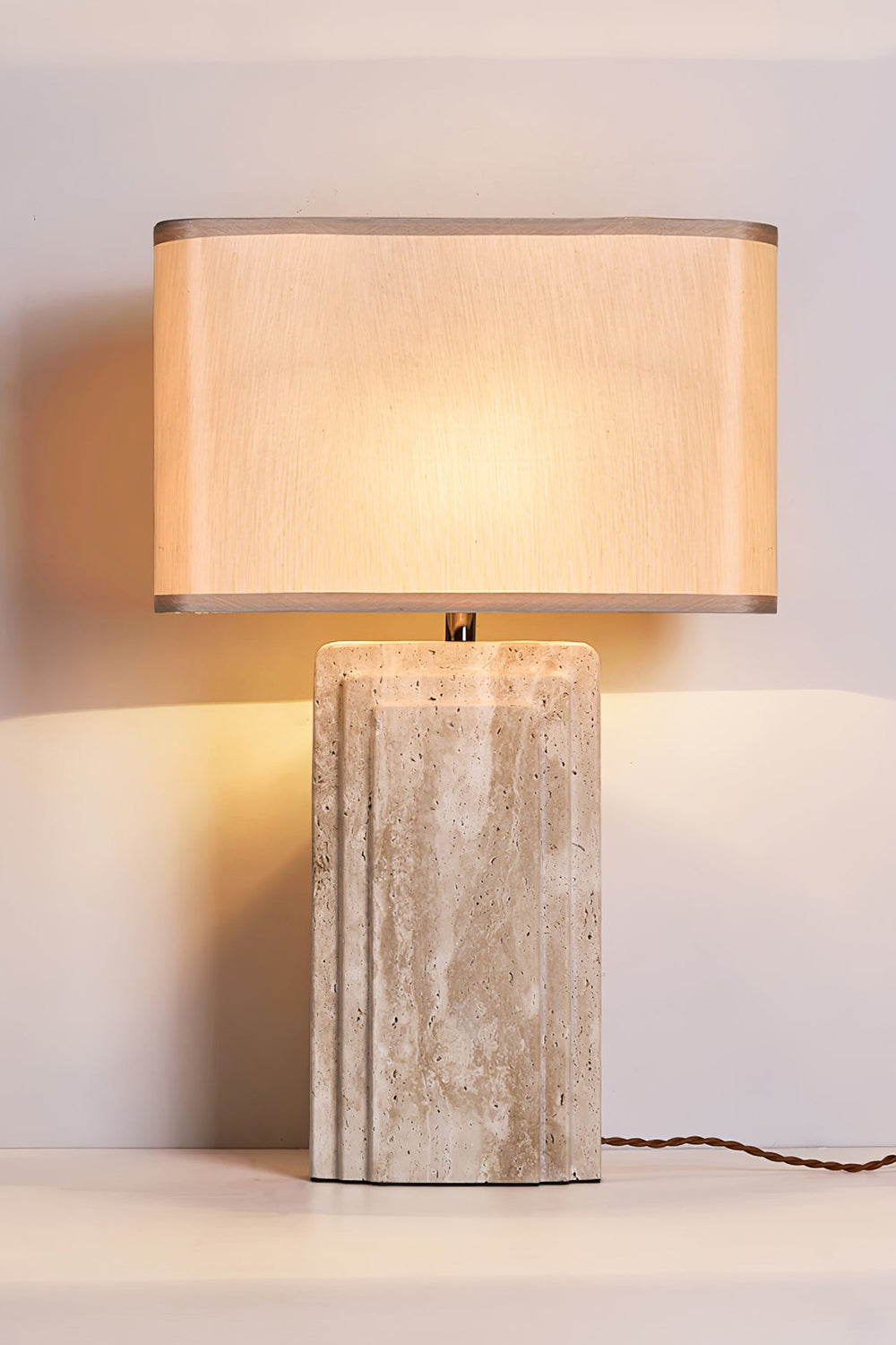 Natural Travertine Table Lamp - view 10 | SamuLighting