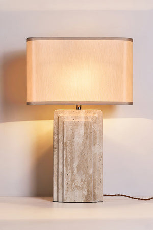Natural Travertine Table Lamp - view 10 | SamuLighting