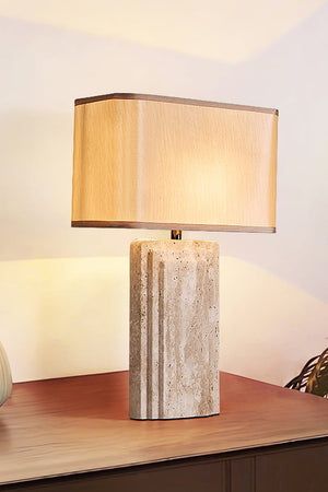 Natural Travertine Table Lamp - view 8 | SamuLighting