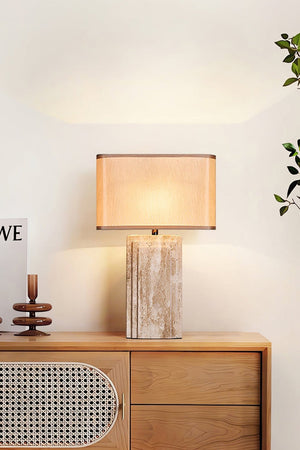 Natural Travertine Table Lamp - view 9 | SamuLighting