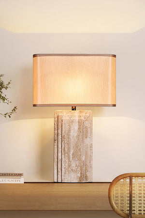 Natural Travertine Table Lamp - view 6 | SamuLighting