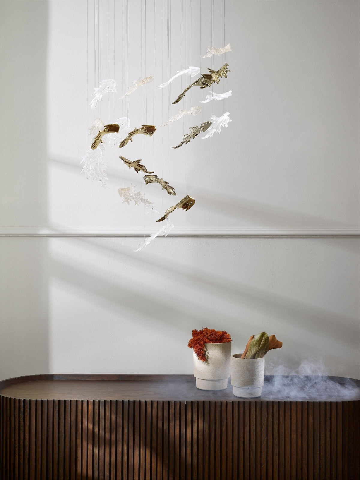 Galaxy Nectar Leaves Meteor Shower Crystal Spiral Chandelier - view 6