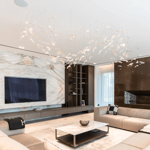 Galaxy Nectar Leaves Meteor Shower Crystal Spiral Chandelier - view 2