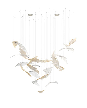 Galaxy Nectar Leaves Meteor Shower Crystal Spiral Chandelier - view 7