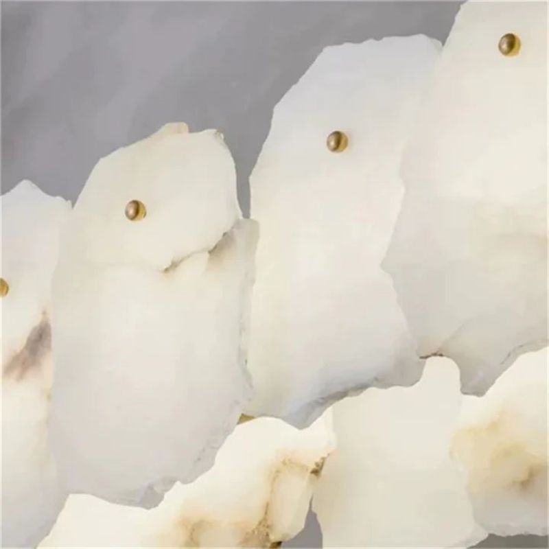 Alabaster Flakes Linear Chandelier -Rod - view 5