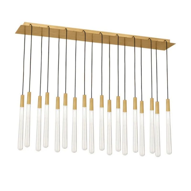 Visual 18-Light Linear Crystal Chandelier 48"
