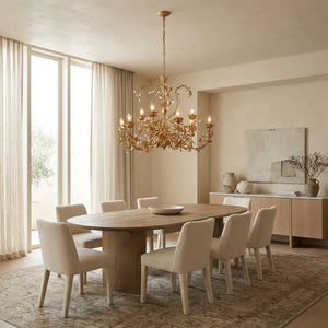 Nora Gilded Floral Crystal Round Chandelier - view 13