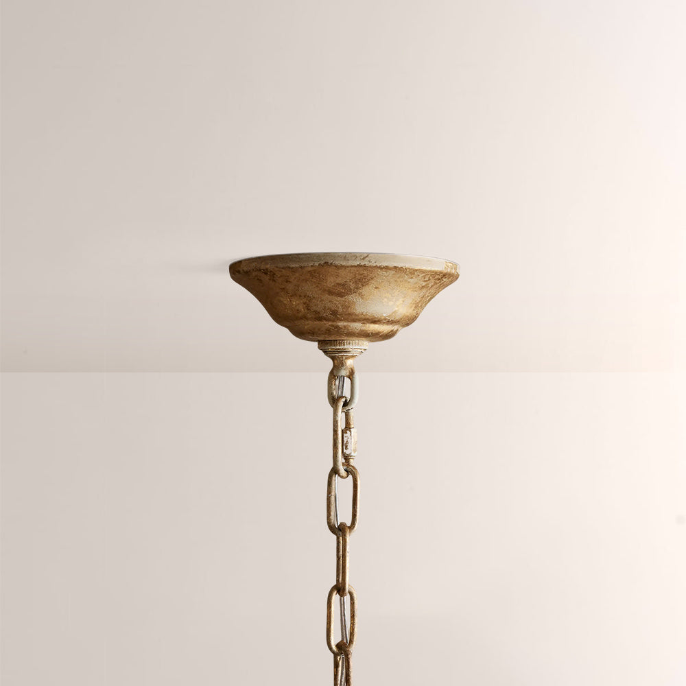Nora Gilded Floral Crystal Round Chandelier - view 9