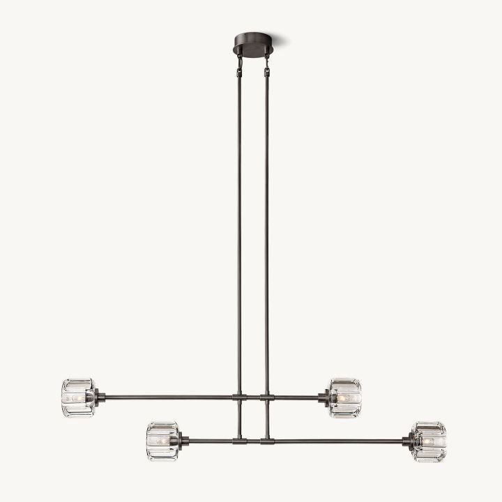 Nora Modern Linear Chandelier 54“ - view 2