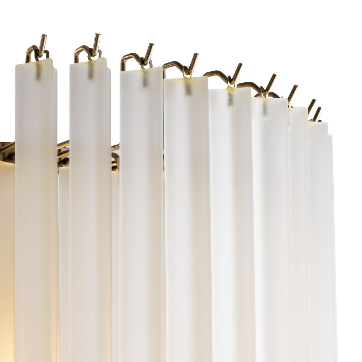 Nova Modern Glass Chandelier - Nickel - view 2