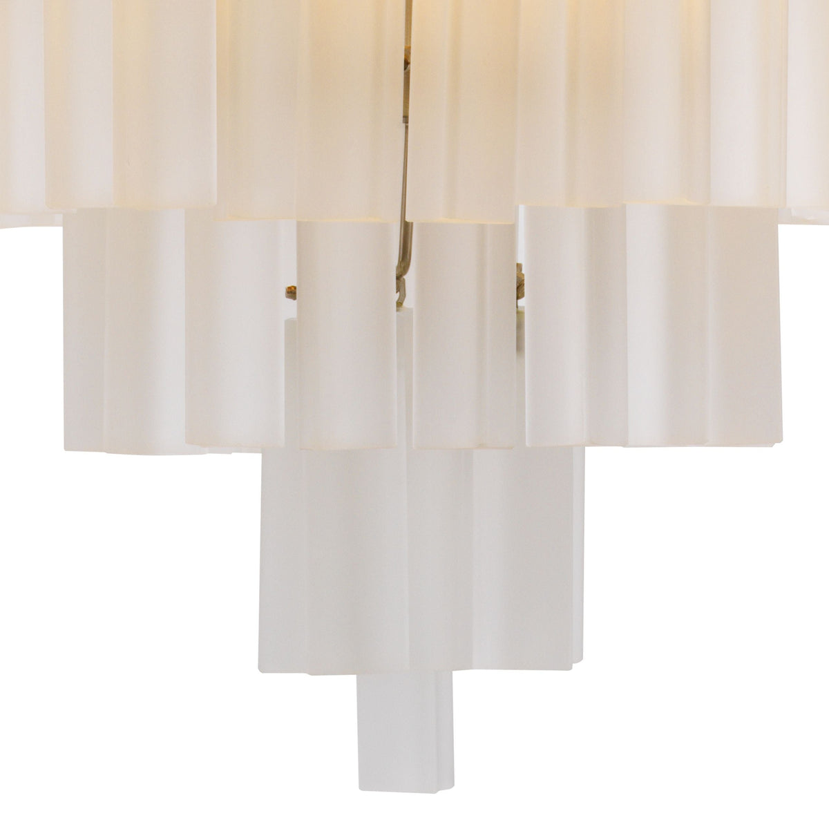 Nova Modern Glass Chandelier - Nickel - view 3
