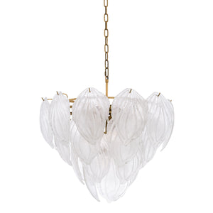 Novida Modern Glass Chandelier - Brass - view 2