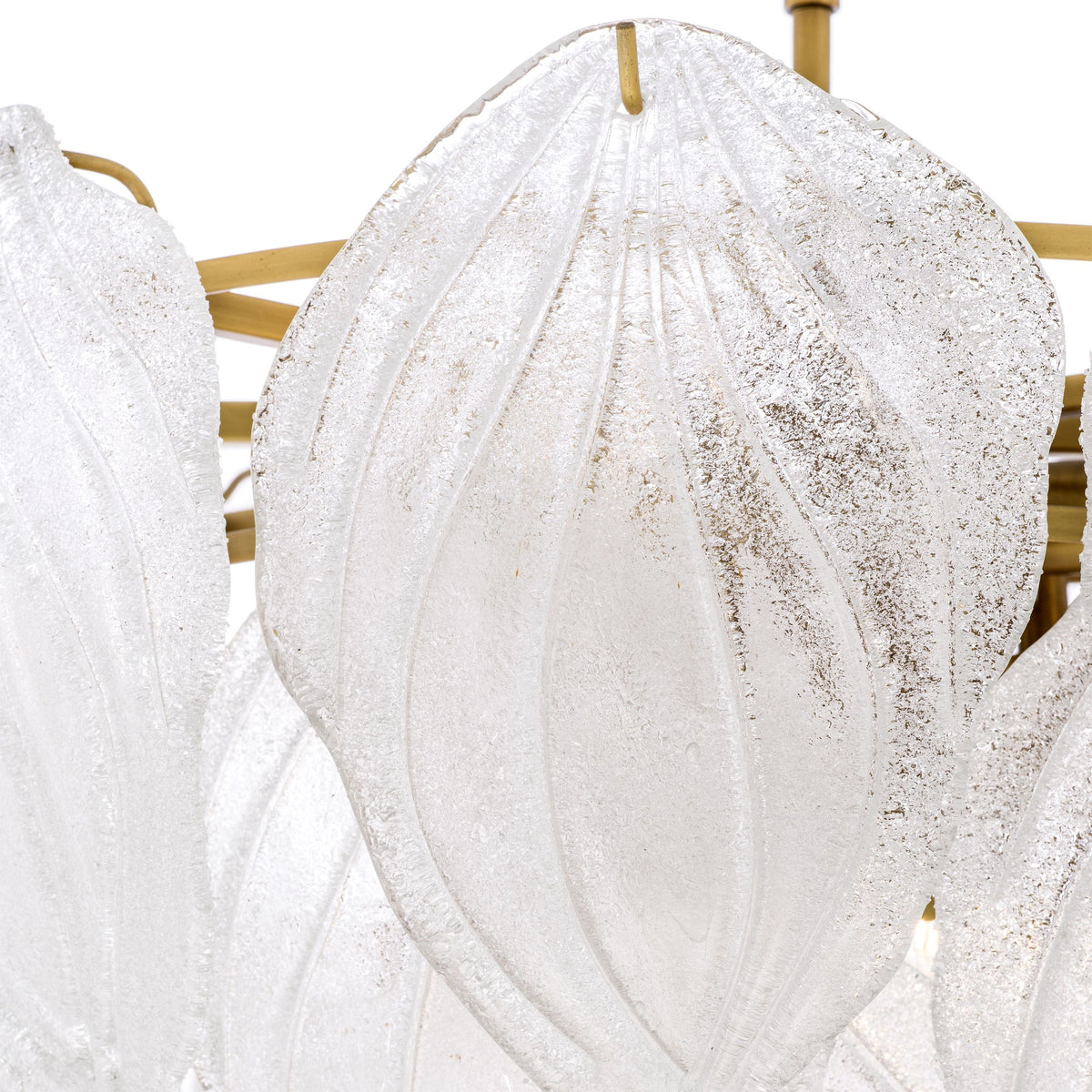 Novida Modern Glass Chandelier - Brass - view 4