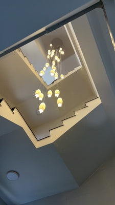 Elegant Flower Chandelier For Foyer/ Staircase - view 6