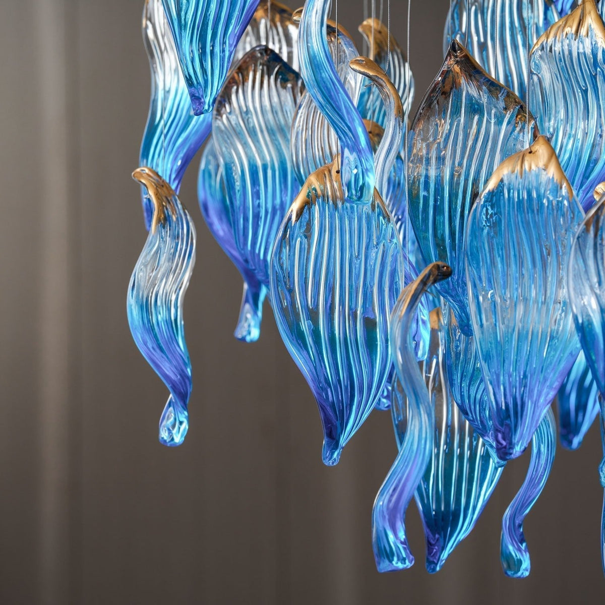 Galaxy Ocean Drift Blown Glass Crystal Spiral Chandelier - view 9