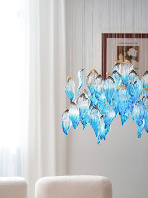 Galaxy Ocean Drift Blown Glass Crystal Spiral Chandelier - view 8