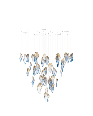 Galaxy Ocean Drift Blown Glass Crystal Spiral Chandelier - view 46