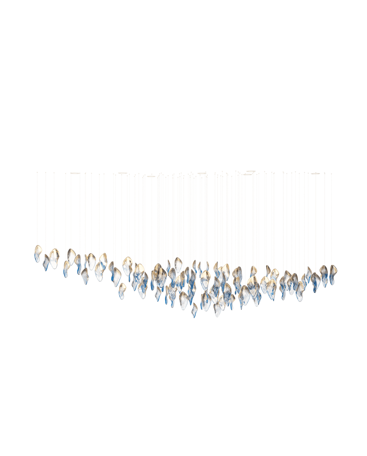 Galaxy Ocean Drift Blown Glass Crystal Spiral Chandelier - view 45