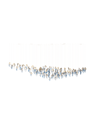 Galaxy Ocean Drift Blown Glass Crystal Spiral Chandelier - view 45