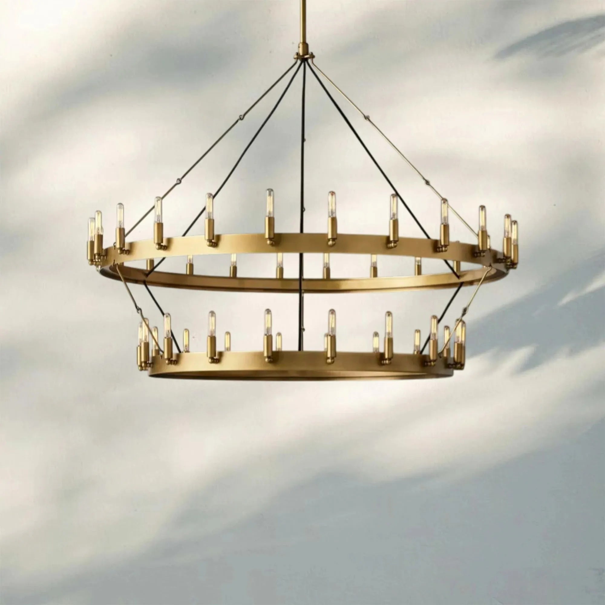 Celestine Vintage Filament 2-Tier Chandelier