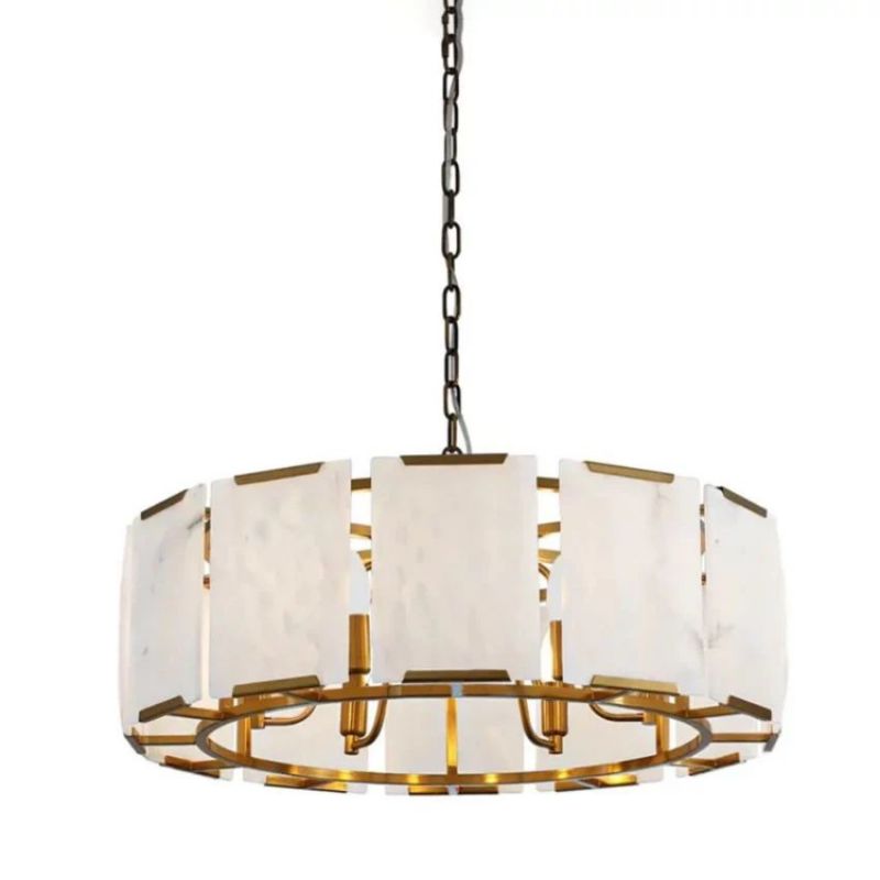 Ole Round Chandelier Alabaster - view 2