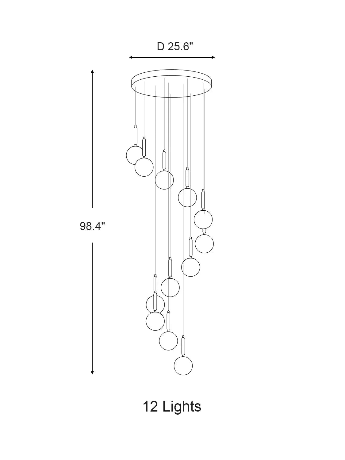 Extra Large Nordic Minimalist Long Pendant Light for Spiral Staircase/High-ceiling Room, chandelier - view 10