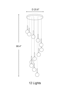 Extra Large Nordic Minimalist Long Pendant Light for Spiral Staircase/High-ceiling Room, chandelier - view 10