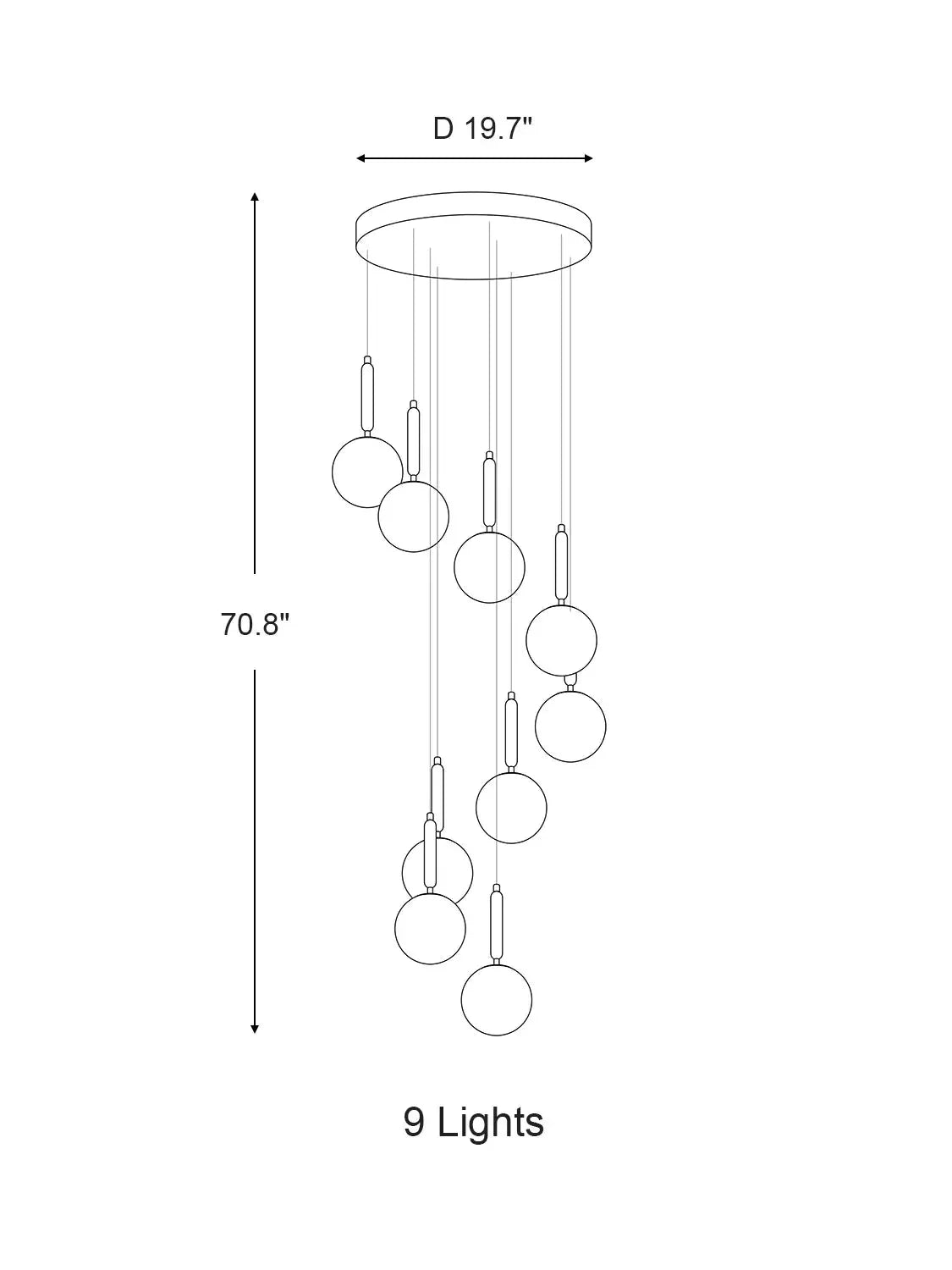 Extra Large Nordic Minimalist Long Pendant Light for Spiral Staircase/High-ceiling Room, chandelier - view 9