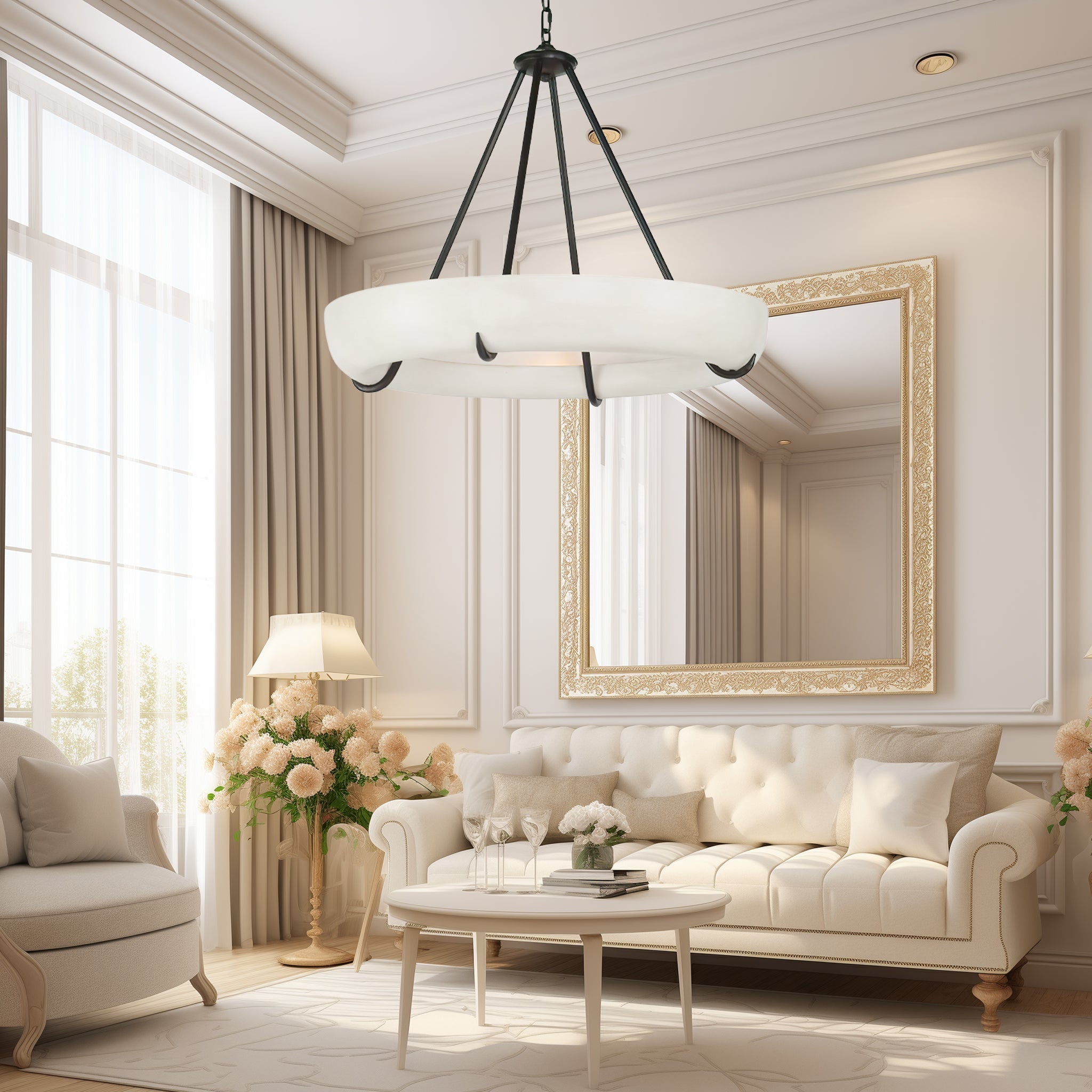 Orion Alabaster Chandelier - Merlin Lamps