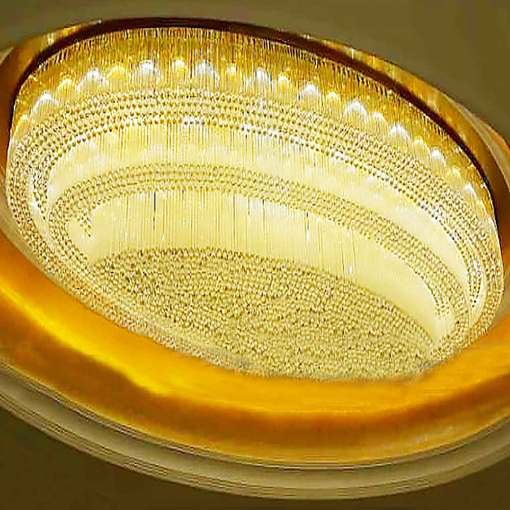Oval flush mounted crystal chandelier, K9 crystal - view 4