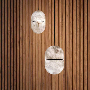 Alabaster Oval Art Pendant Light, chandelier - view 6