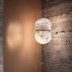 Alabaster Oval Art Pendant Light, chandelier - view 4