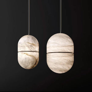 Alabaster Oval Art Pendant Light, chandelier - view 5