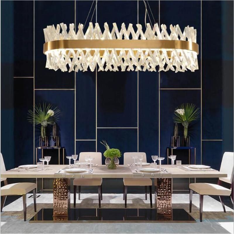 Wave Oval Crystal Chandelier