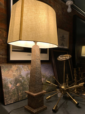 20th Century Marble Obelisk Table Lamps - a Pair | ON HOLD - view 4