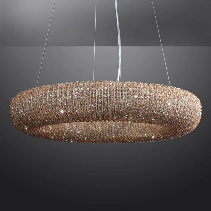Pamper Crystal Round LED Chandelier 32" - view 9