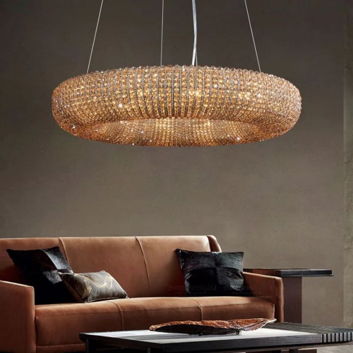 Pamper Crystal Round LED Chandelier 41" - view 3