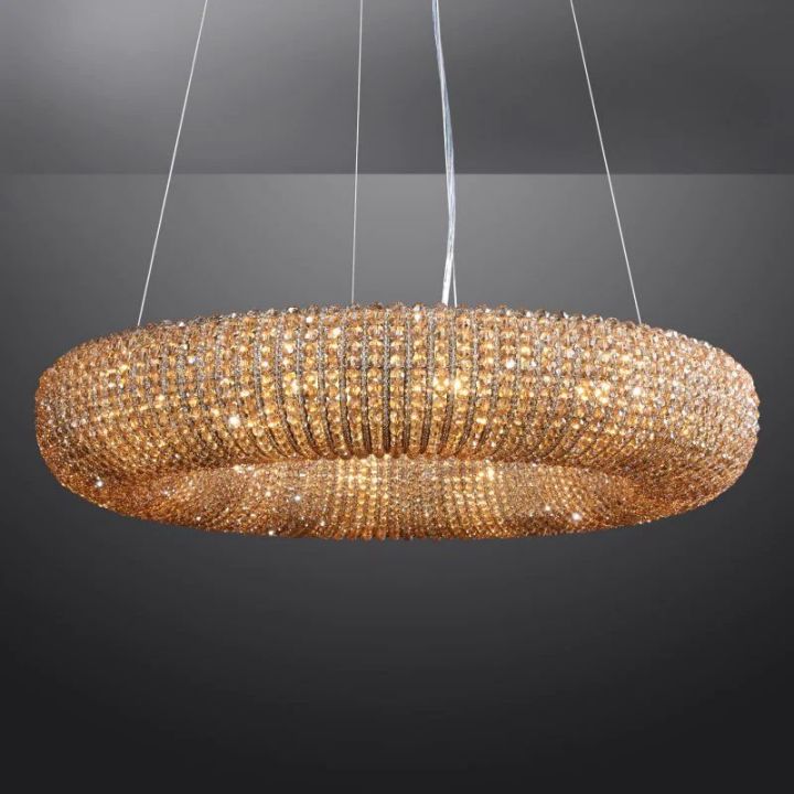 Pamper Crystal Round LED Chandelier 41" - view 8